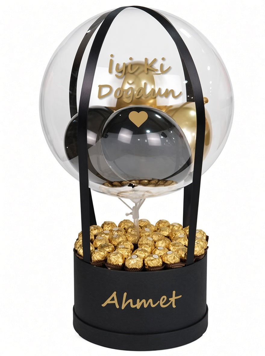 İsme Özel Balon Çikolata Kutusu